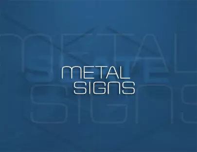 azul-metal-sign